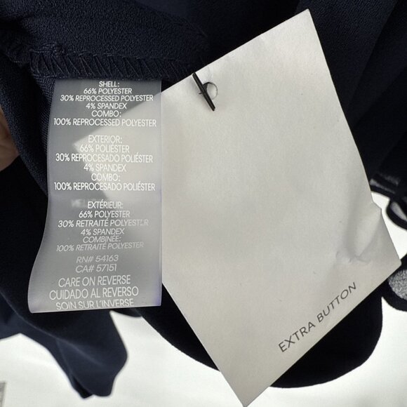 New CALVIN KLEIN Plus Size 20W Navy Blue 3/4 Bell Sleeve Boat Neck Sheath Dress - Picture 9 of 9